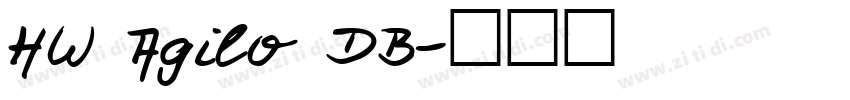 HW Agilo DB字体转换